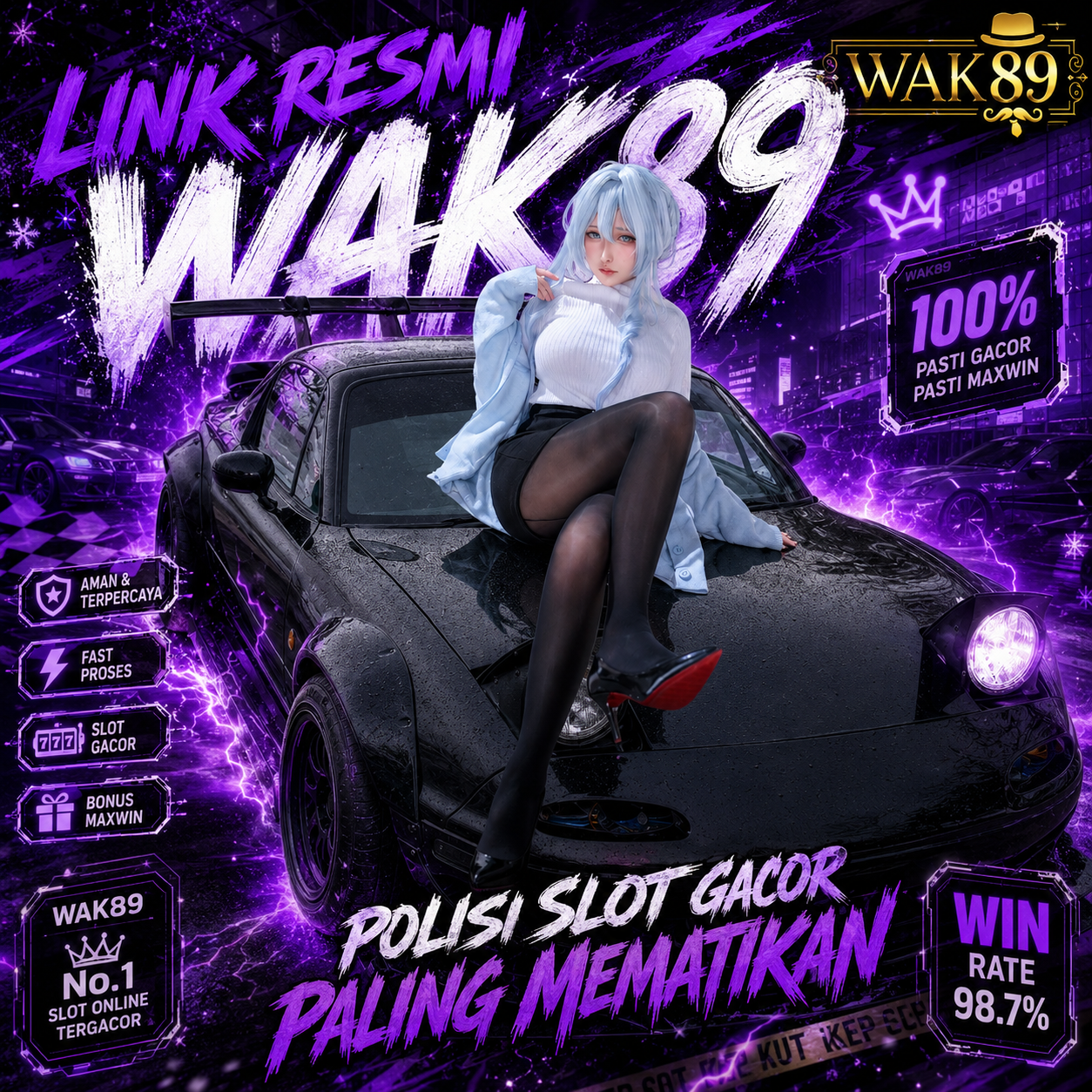 WAK89 Streetwear Front Black 